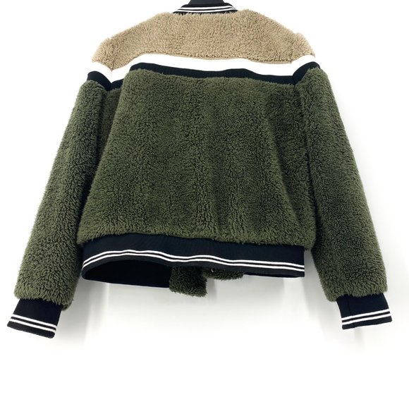 EMORY PARK Chevron ColorBlock Sherpa Bomber Jacket - Picture 15 of 16